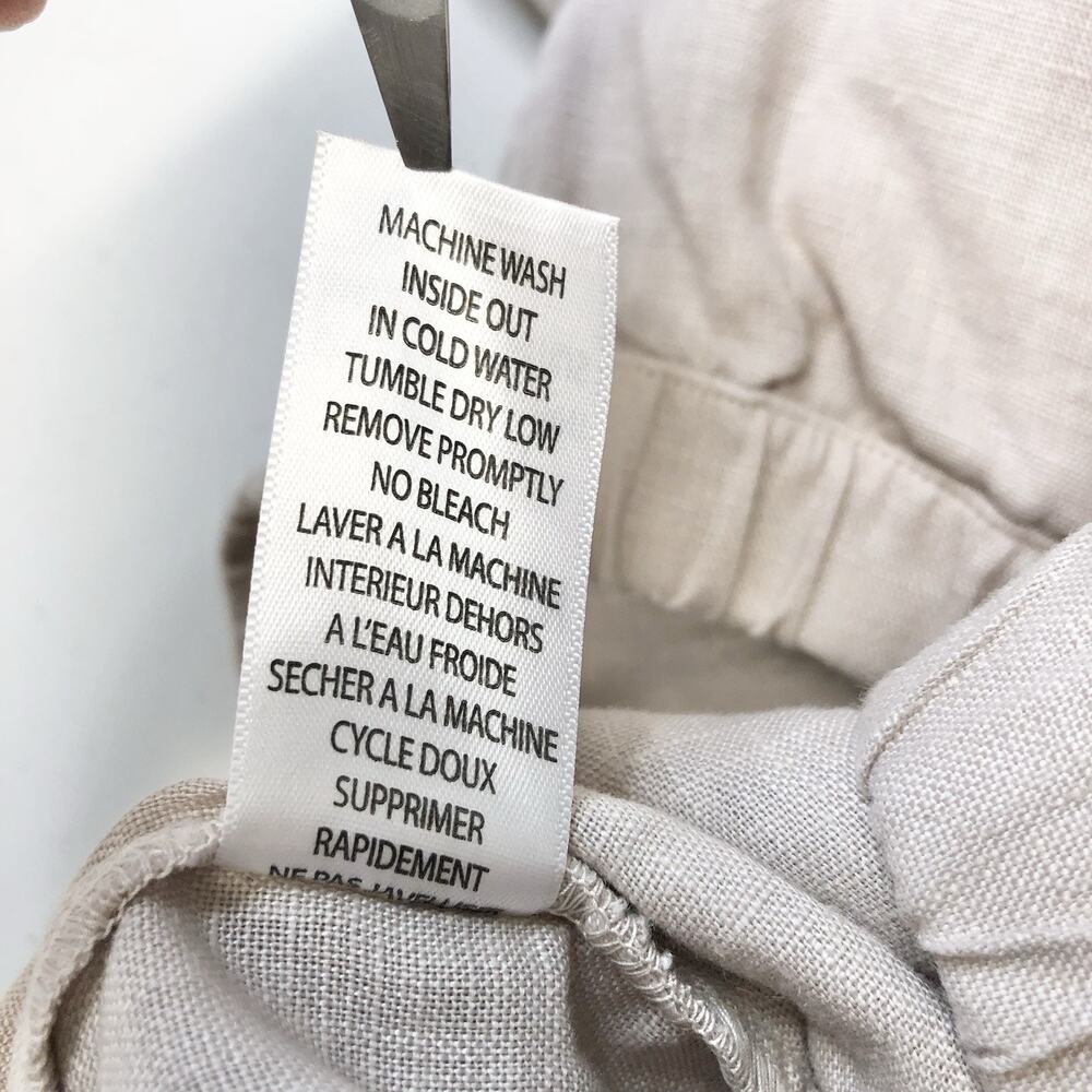 Women's Frank & Eileen Wide Leg, 100% Linen, Pull-on Pants in sand, Size Small - Picture 6 of 7